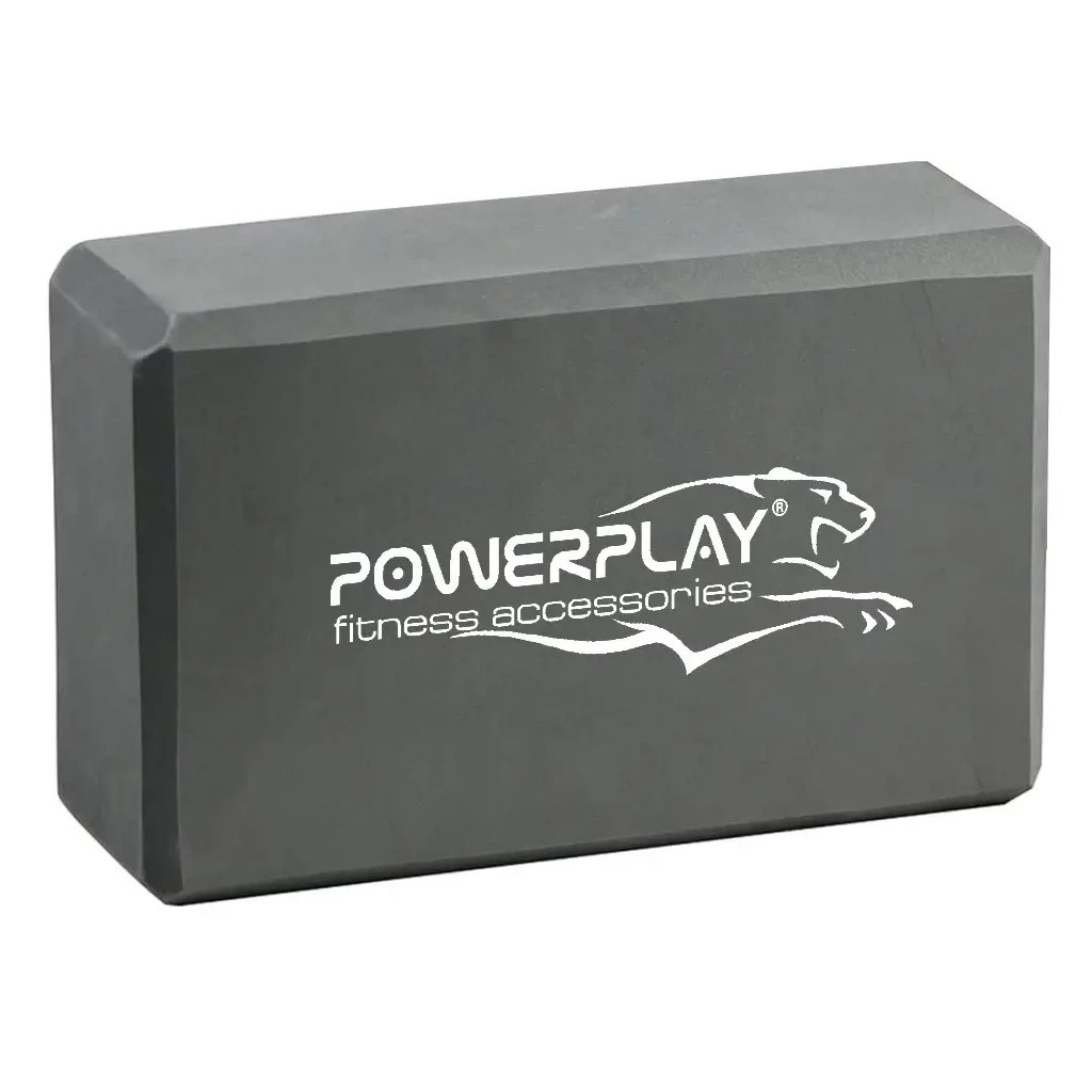 Блок для йоги PowerPlay Yoga Brick Сірий (PP_4006_Grey_Yoga_Brick) - зображення 1
