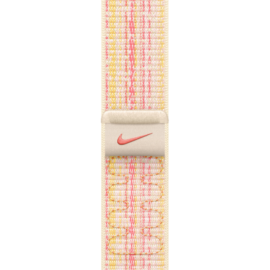 Ремінець до смарт-годинника Apple 45mm Starlight/Pink Nike Sport Loop (MUJY3ZM/A) - зображення 3