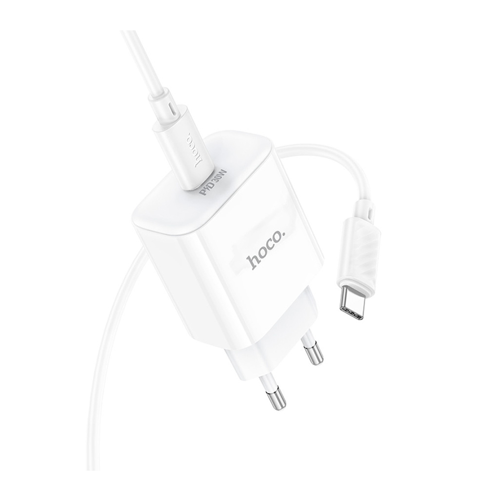 Зарядний пристрій HOCO C76A Pro Majestic USB-C PD30W + cable USB-C to USB-C White (6942007616324) - зображення 4