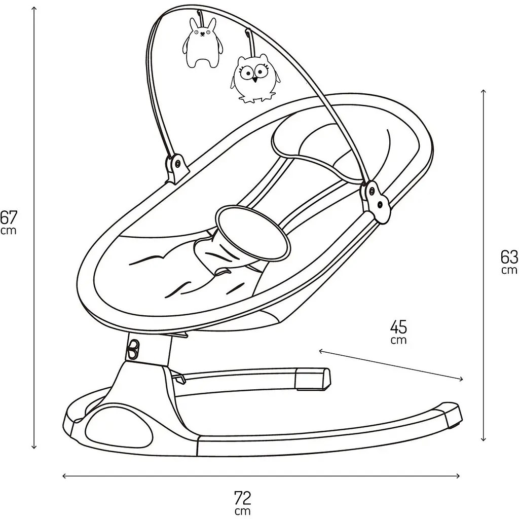 Крісло-гойдалка MoMi Kenani Onyx Sand (BULE00041) - изображение 3