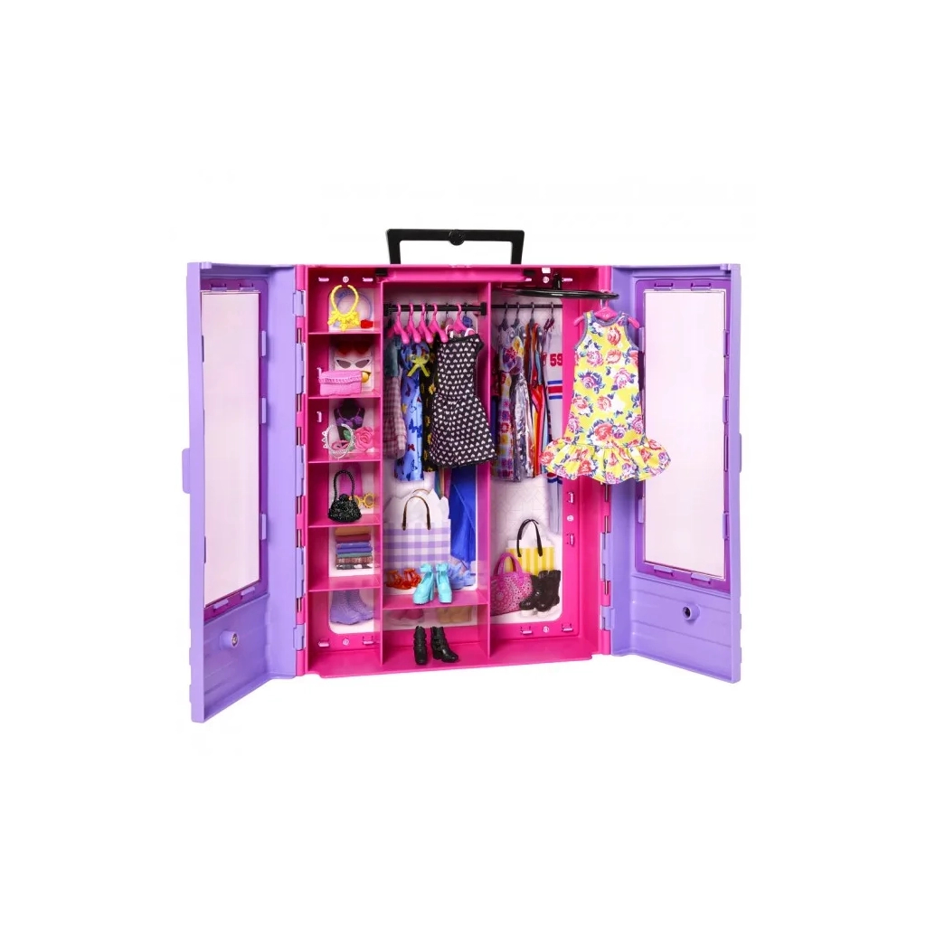 Аксесуар до ляльки Barbie Бузкова шафа для одягу з лялькою (HJL66) - зображення 2