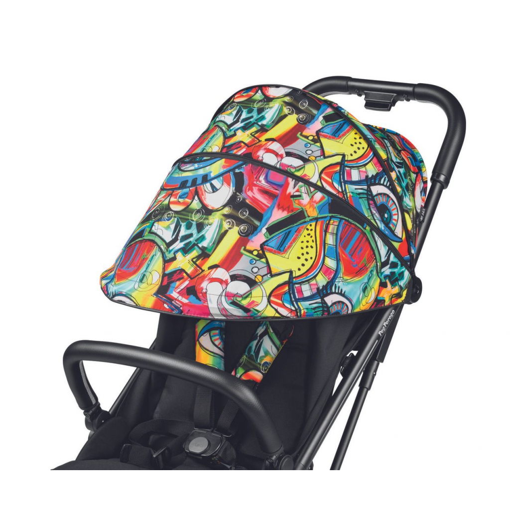 Коляска Peg-Perego Selfie Street Art чорна з абстрактним малюнком (IP22000000AT99RO01) - зображення 4
