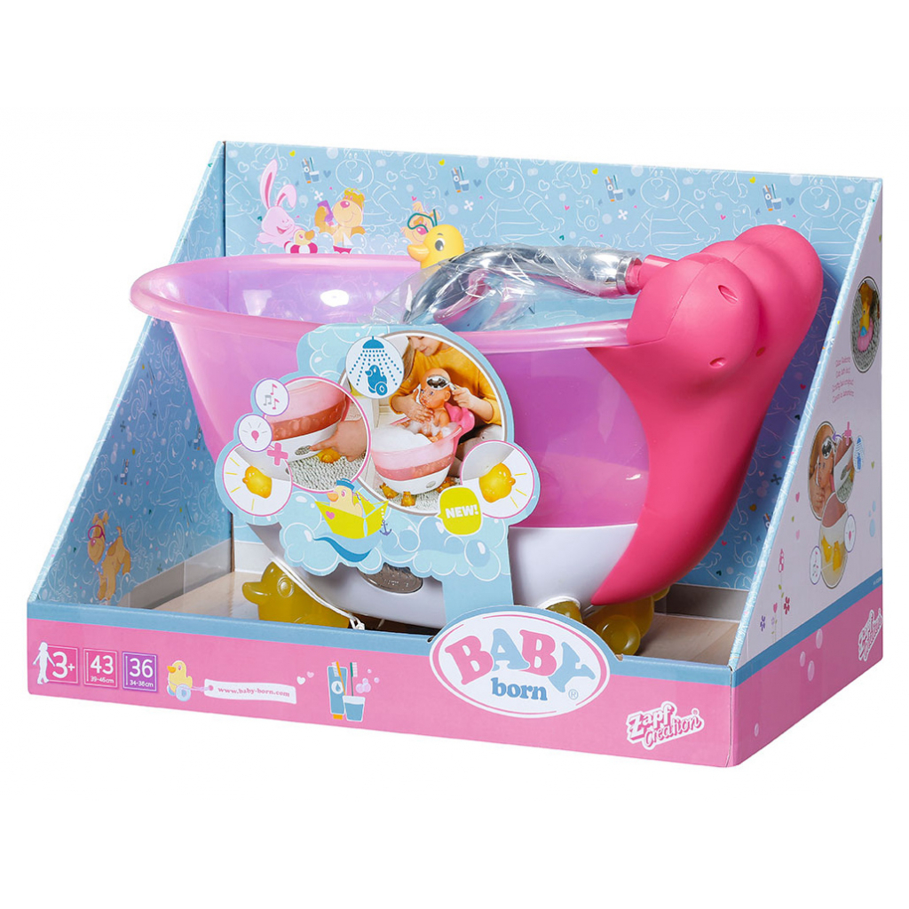 Аксесуар до ляльки Zapf Автоматична ванночка для ляльки Baby Born - Кумедне купання (828366) - зображення 7