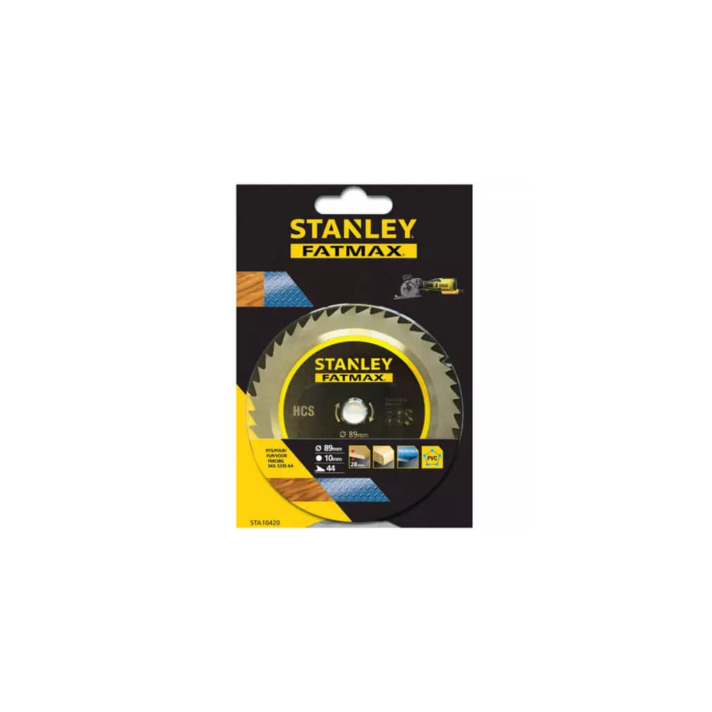Диск пильний Stanley HCS MULTI SAW, 89 x 10 мм, 44 z, швидкий пропил, для FME380 (STA10420) - зображення 1