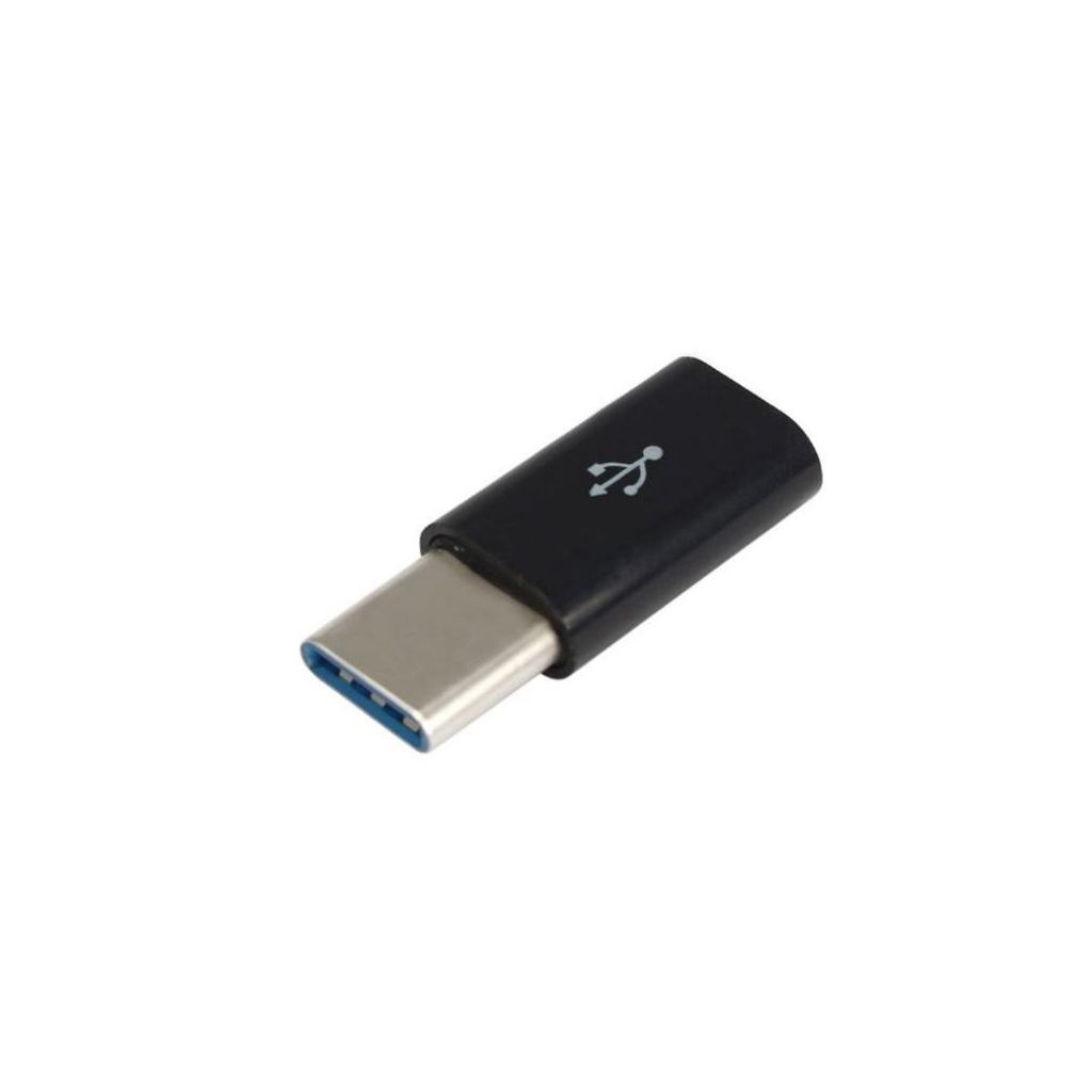 Перехідник Type-C to Micro USB Lapara (LA-Type-C-MicroUSB-adaptor black) - изображение 1