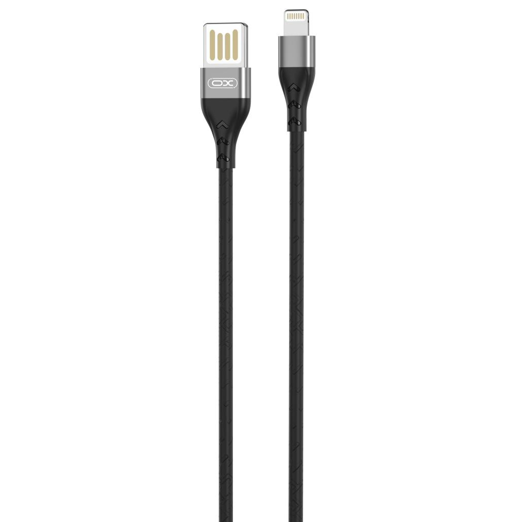 Дата кабель USB 2.0 AM to Lightning 1.0m 2.4A double-side grey XO (NB188-L-1-GR) - зображення 1