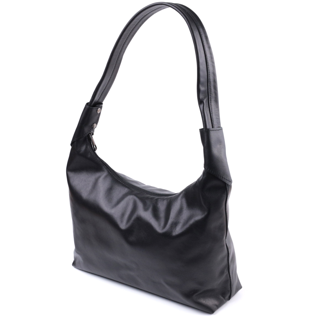 Сумка Shvigel На плече з натуральної шкіри Чорна (22828) - зображення 2