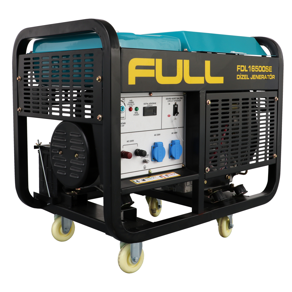 Генератор FULL дизельний FDL16500SE, 230V, 50Hz, 16.25kVA/12kW, 50 л, 4 л/год, стартер (FDL16500SE) - зображення 1