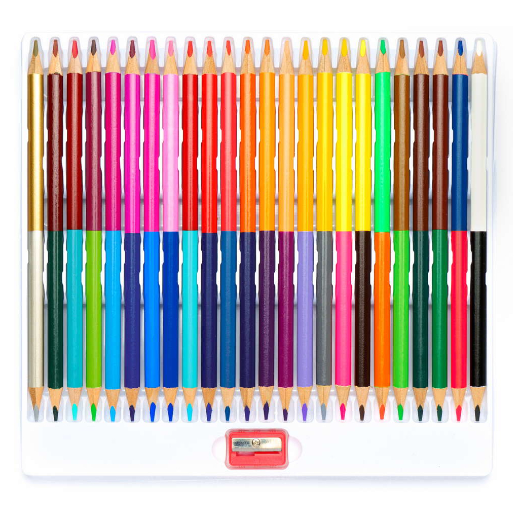Олівці кольорові Школярик Тригранні Двосторонні З точилкою 24 шт 48 кольорів (312116004-UA) - зображення 2