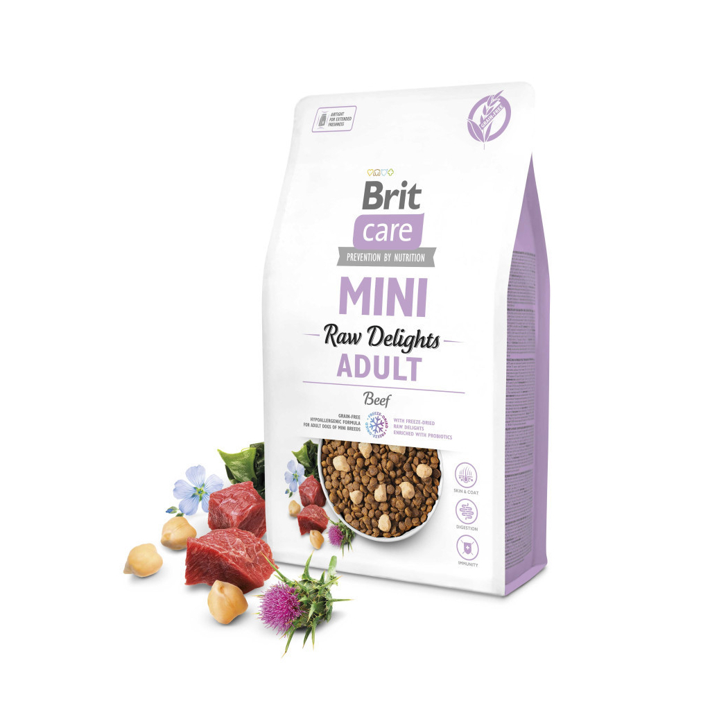 Сухий корм для собак Brit Care Mini Raw Delights Beef для малих порід 2 кг (8595602571307) - зображення 3