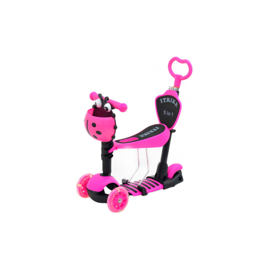 Самокат iTrike Maxi JR 5 в 1 pink (JR 3-026-B pink) - зображення 1