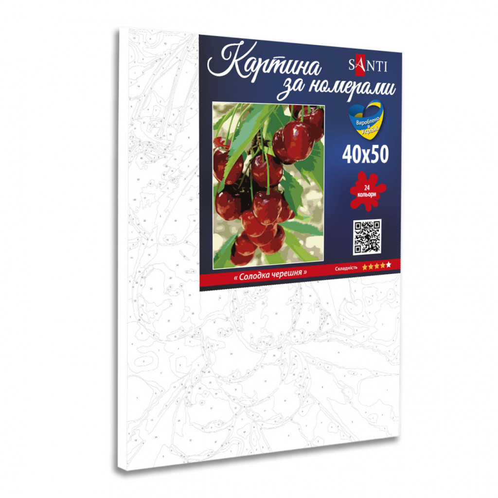 Картина по номерам Santi Солодка черешня 40х50 см (954800) - зображення 2