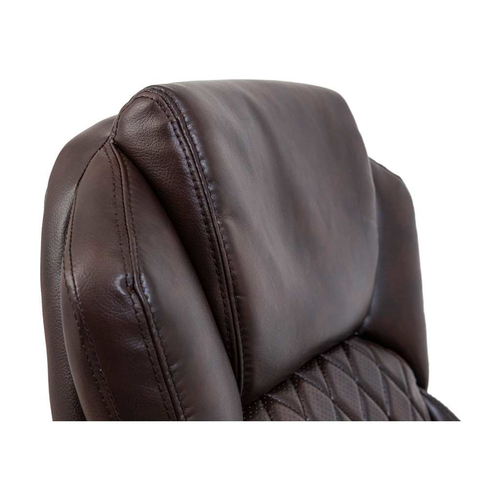 Офісне крісло Richman Преміо Пластик Річ Synchro Шкіра Спліт Темно-коричнева (R00000042322) - зображення 8