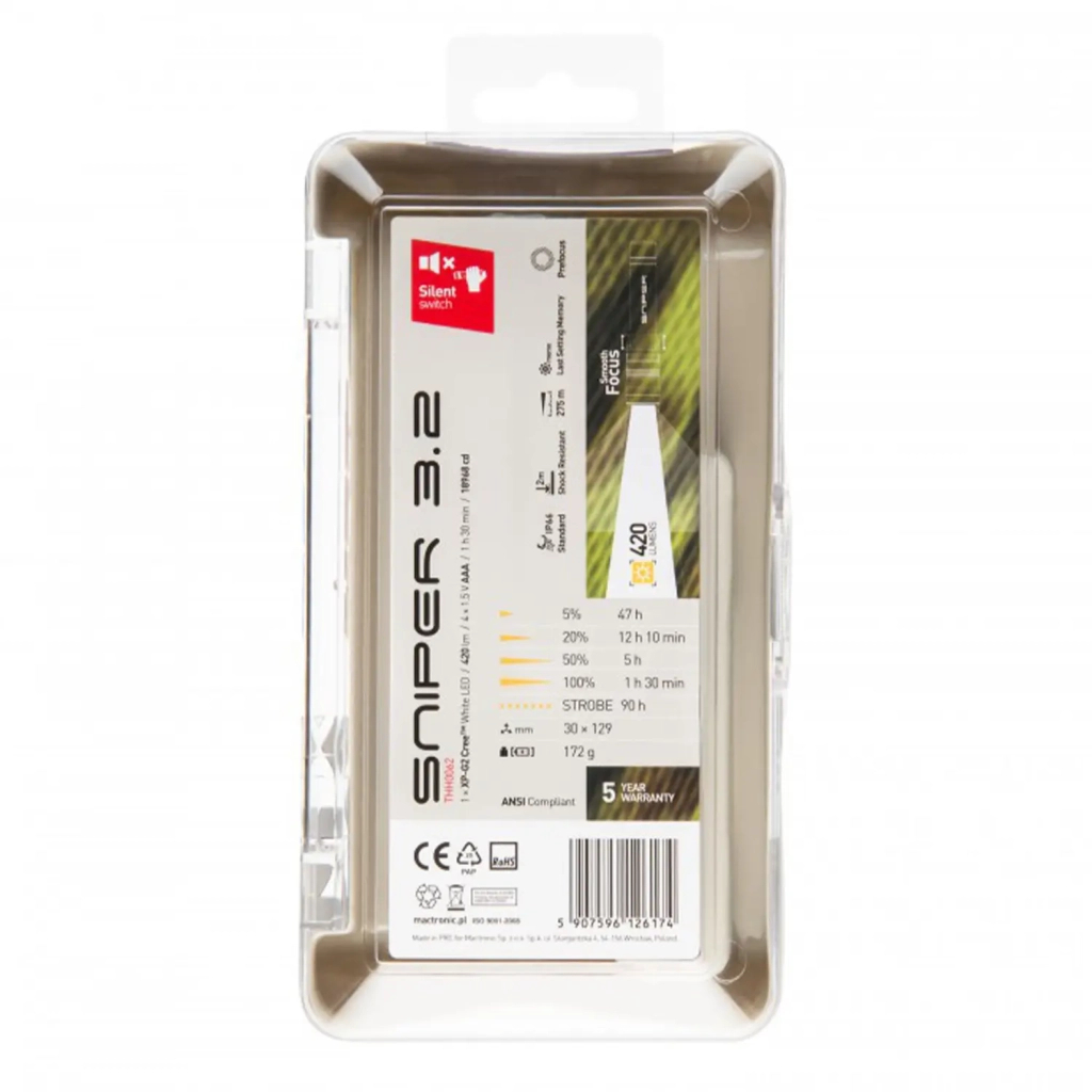 Ліхтар Mactronic Sniper 3.2 (420 Lm) Silent Switch (THH0062) - зображення 8