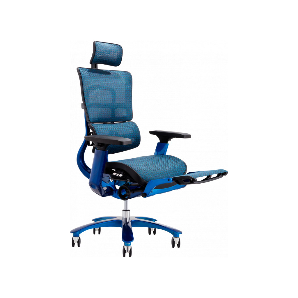 Офісне крісло GT Racer X-815L Black/Blue (W-85) - зображення 3