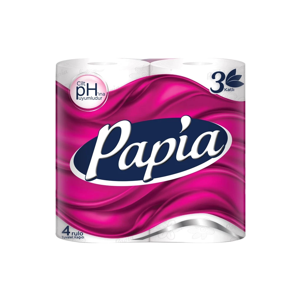 Туалетний папір Papia 3 шари 4 рулони (8690536010011) - зображення 1