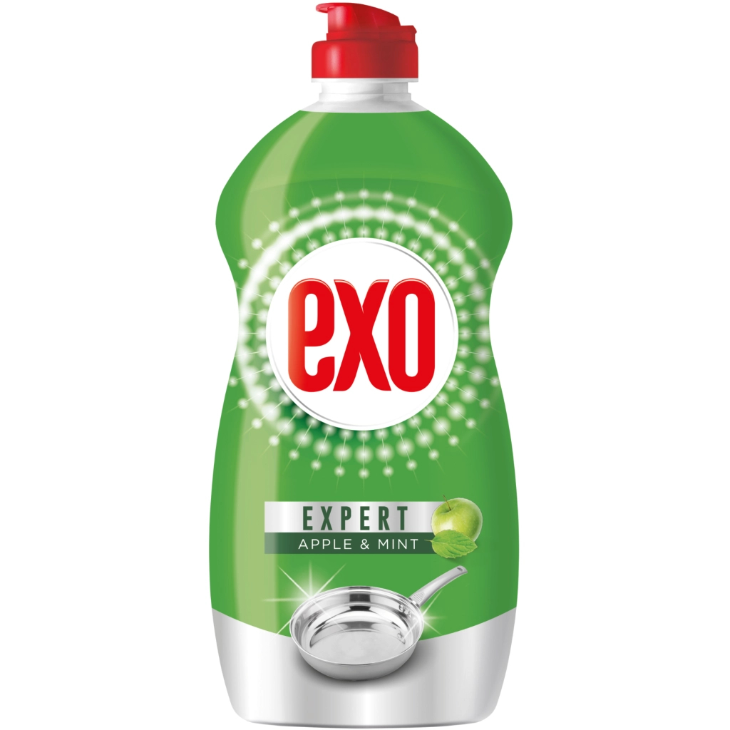 Засіб для ручного миття посуду Exo Expert Apple & Mint 400 мл (3800024046681) - зображення 1
