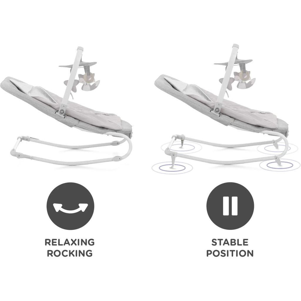 Крісло-гойдалка Kinderkraft Felio 2 Stone Grey (5902533921119) - зображення 6