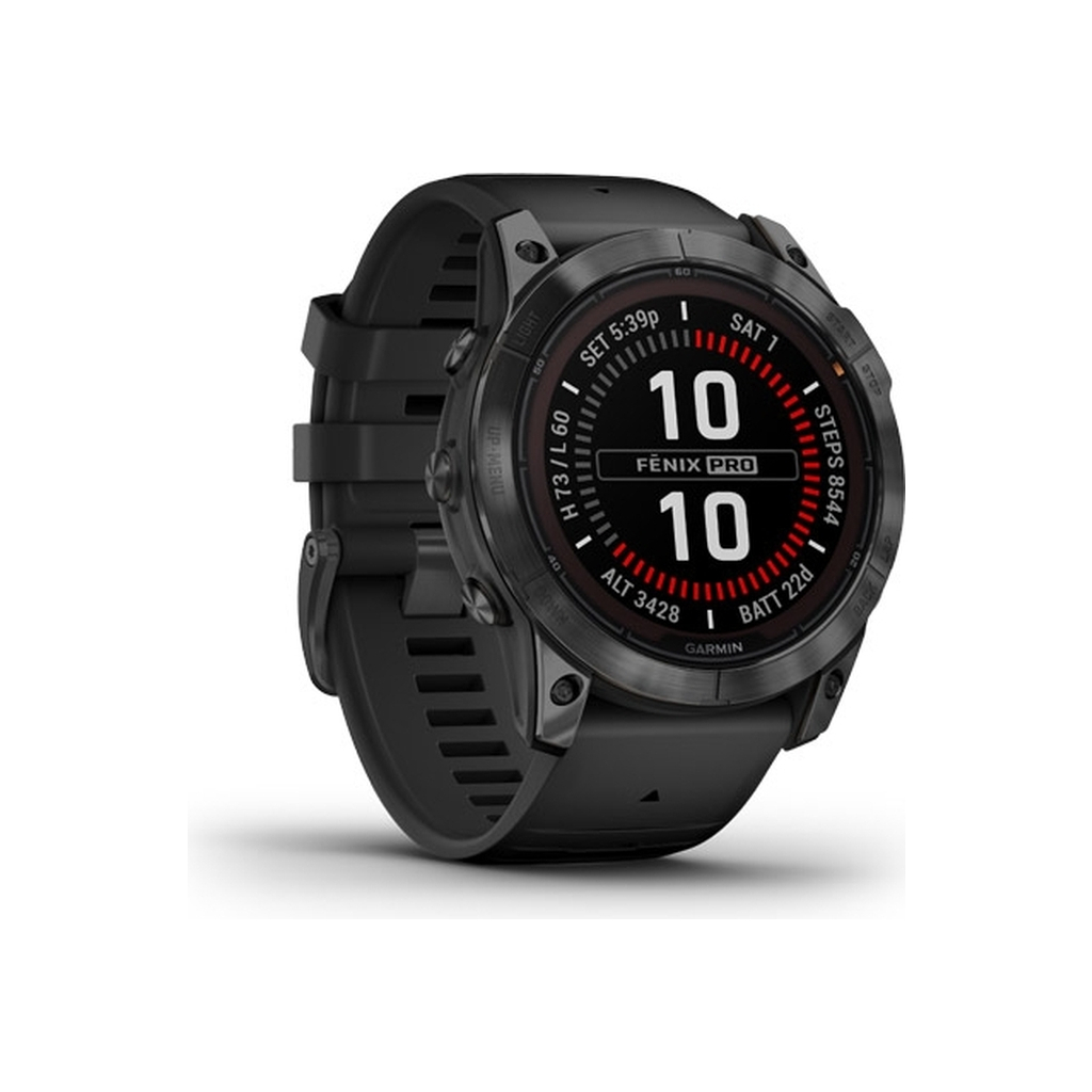 Смарт-годинник Garmin fenix 7X Pro Sol, Slate Gray Stl w/ Black Bnd, GPS (010-02778-01) - зображення 2