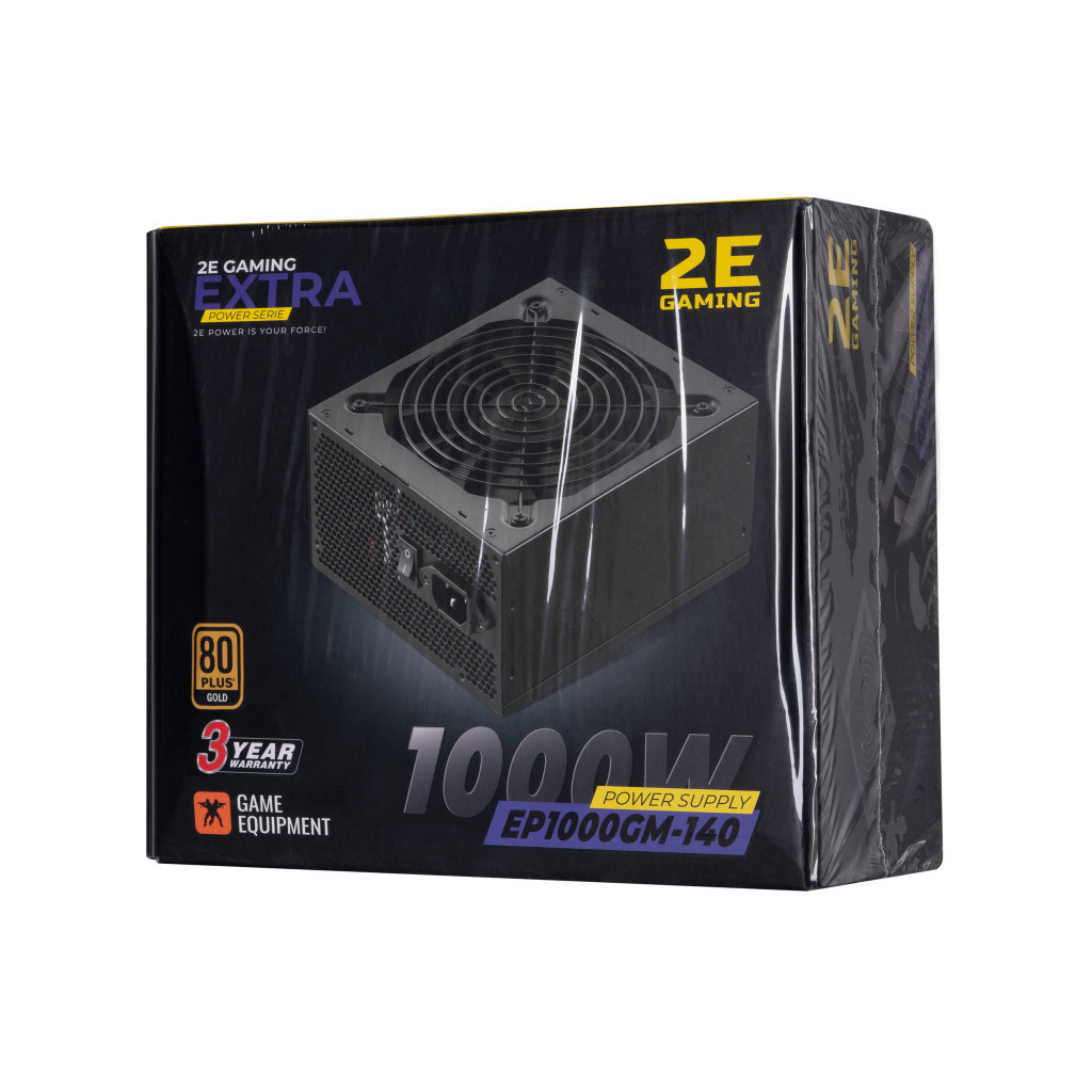 Блок живлення 2E GAMING EXTRA POWER (1000W), >90, 80+ Gold, 140mm, 1xMB 24pin(20+4), 2xCPU 8pin(4+4), 4xMolex, 6x (2E-EP1000GM-140) - зображення 11