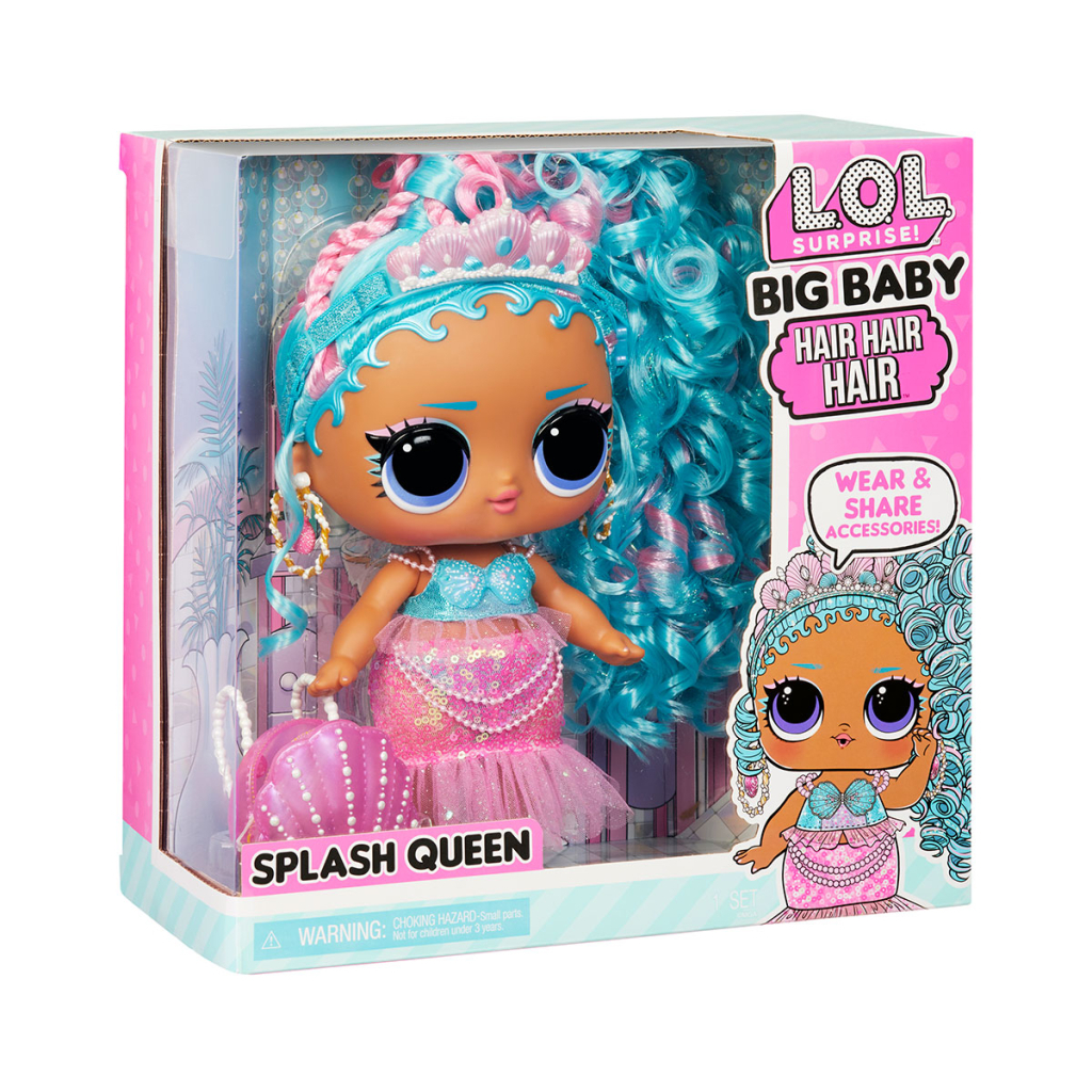 Лялька L.O.L. Surprise! серії Big Baby Hair Hair Hair – Королева Сплеск (579724) - зображення 9