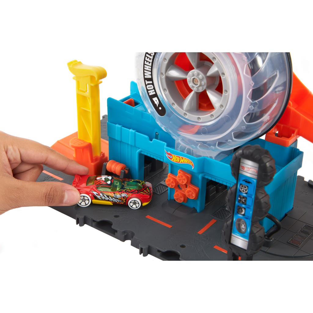 Автотрек Hot Wheels Пригоди та трюки в шиномонтажній (HDP02) - зображення 2