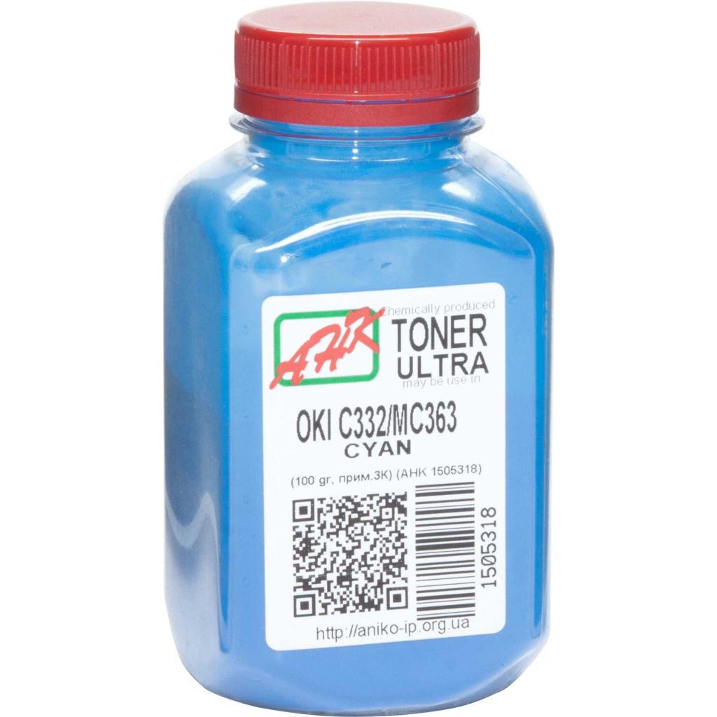 Тонер AHK OKI C332/MC363, 100г Cyan (1505318) - зображення 1