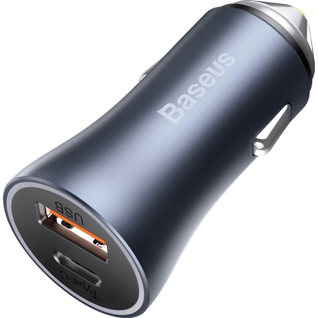 Зарядний пристрій Baseus Golden Contactor Pro USB-A/Type-C Blue (CCJD-0G) - изображение 3