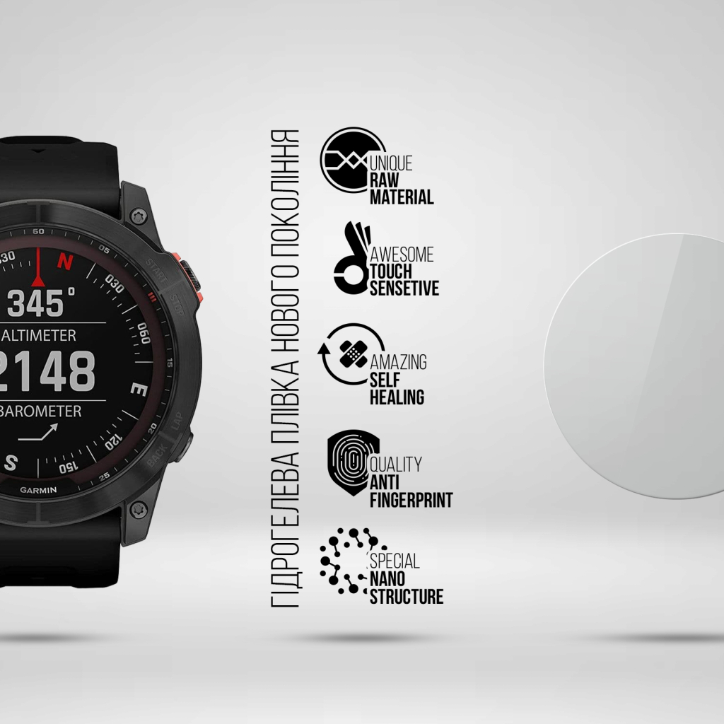 Плівка захисна Armorstandart Garmin Fenix 7X Solar 51mm 6 pcs (ARM85996) - зображення 2