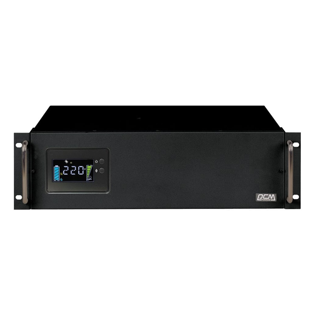 Пристрій безперебійного живлення Powercom KIN-2200AP RM LCD - зображення 1