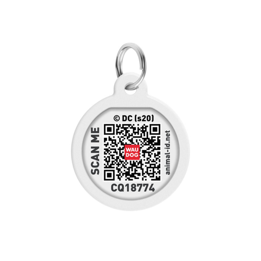 Адресник для тварин WAUDOG Smart ID з QR паспортом "Супермен Америка" коло 25 мм (0625-1010uk) - изображение 3