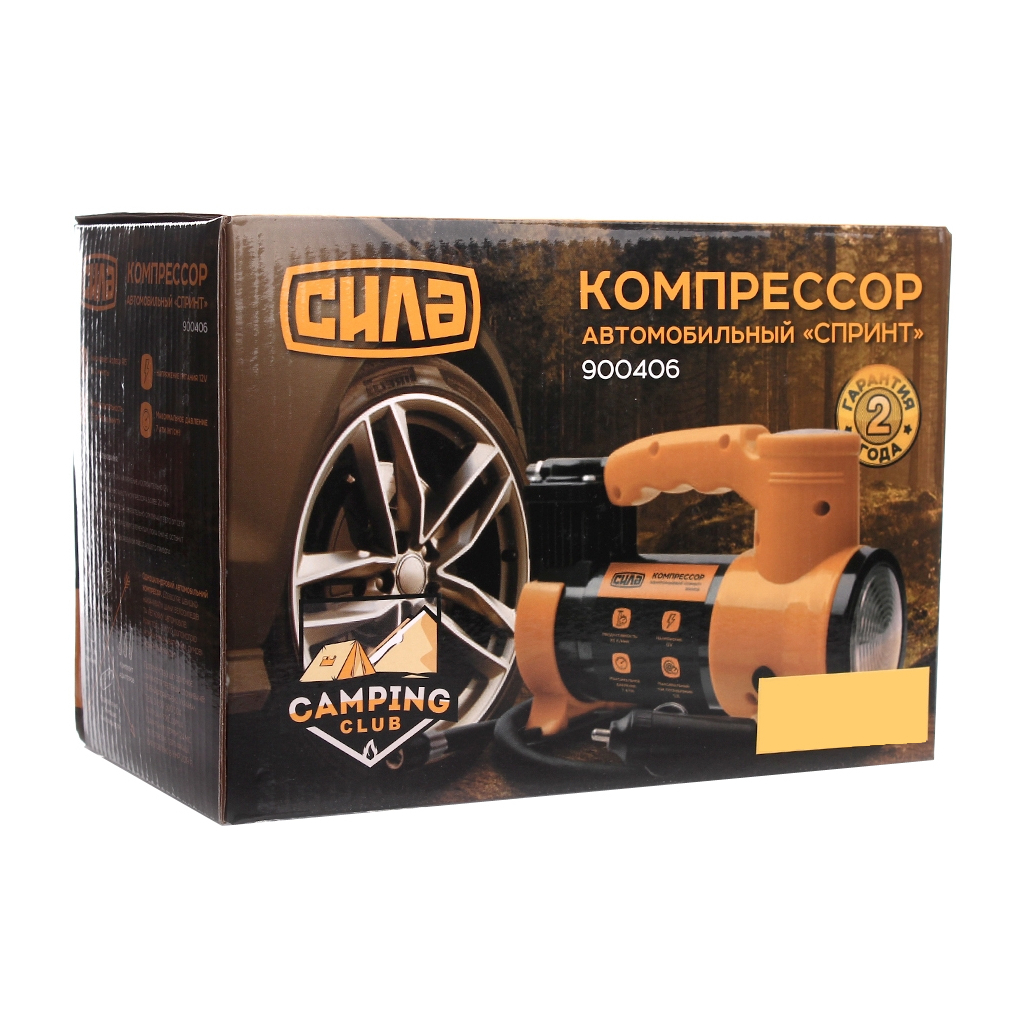 Автомобільний компресор СИЛА СТАНДАРТ з ліхтарем 35л/хв, 7 Атм (900406) - зображення 9