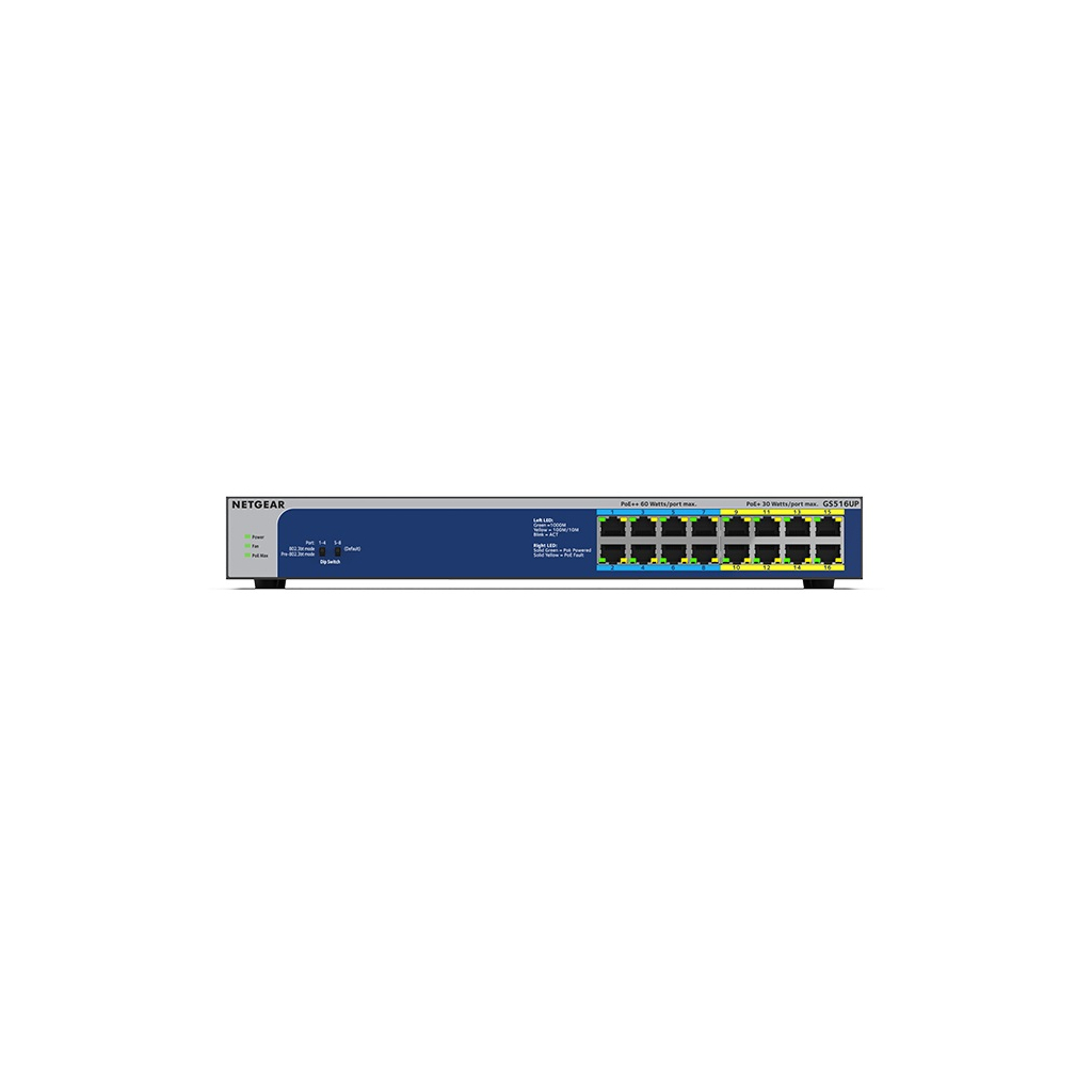 Комутатор мережевий Netgear GS516UP-100EUS - зображення 1