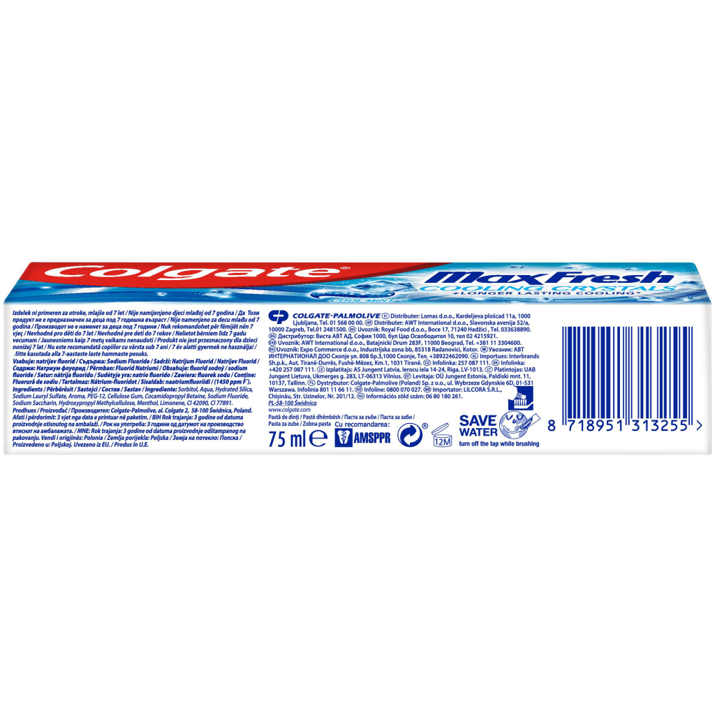 Зубна паста Colgate Max Fresh Cooling Crystals 75 мл (8718951313255) - изображение 2