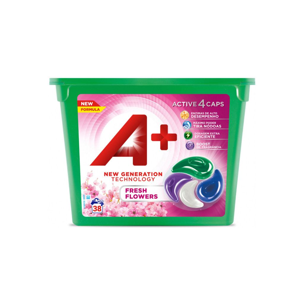 Капсули для прання A+ Fresh Flowers 4 в 1 38 шт. (8435495818410/8435495836513) - зображення 1