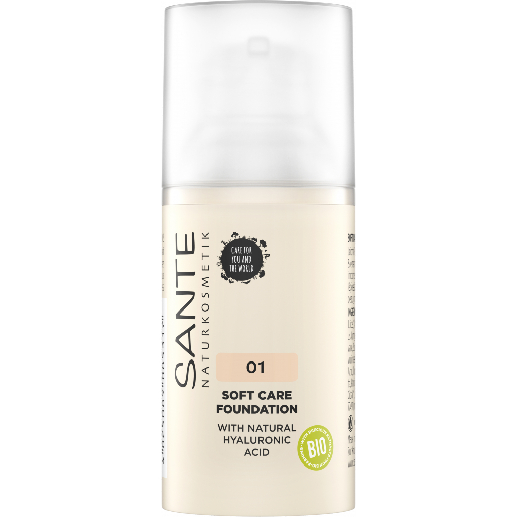 База під макіяж Sante Soft Care з гіалуроновою кислотою 01 - Warm Linen 30 мл (4025089085317) - зображення 1