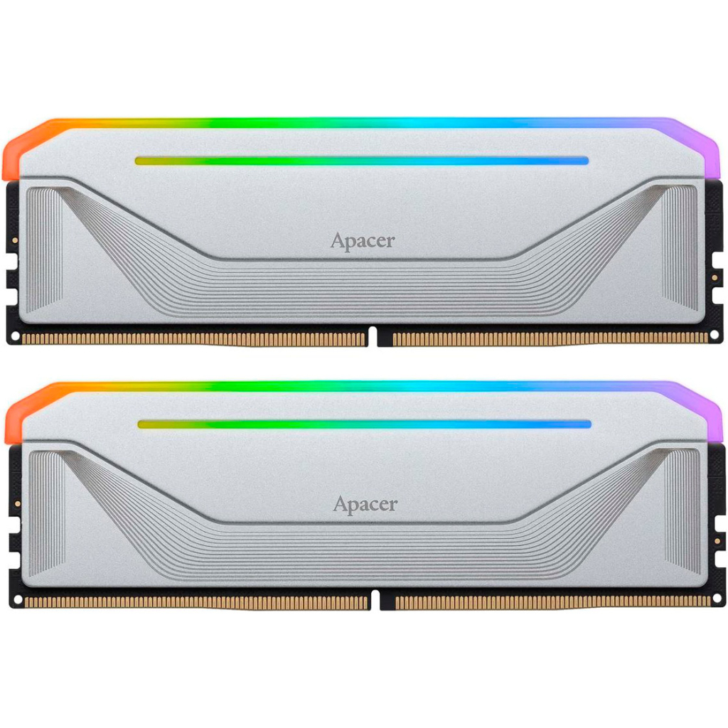 Модуль пам'яті для комп'ютера DDR5 32GB (2x16GB) 5200 MHz NOX RGB Silver Apacer (AH5U32G52C522NWAA-2) - зображення 1