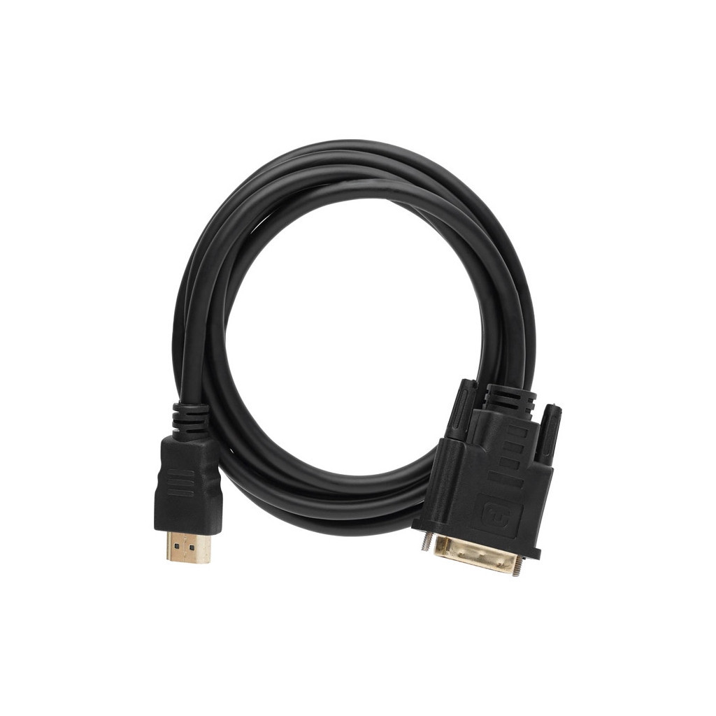 Кабель мультимедійний HDMI to DVI 24+1 1.8m Dynamode (DM-CL-HDMI-DVI-1.8M) - изображение 2