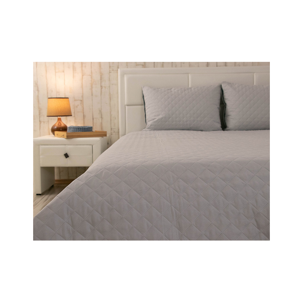 Покривало Руно двостороннє декоративне Velour Grey ромб 150х220 см (360.55_Grey ромб) - зображення 9