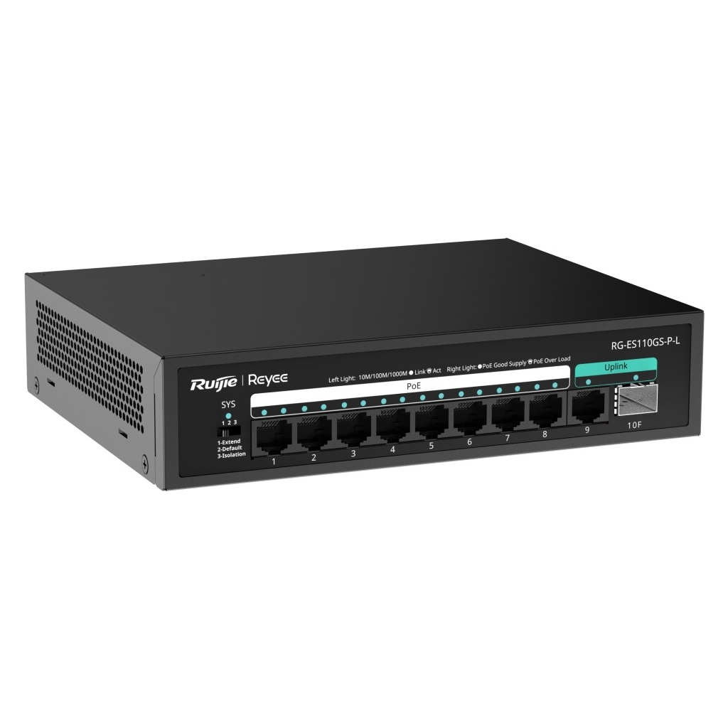 Комутатор мережевий Ruijie Networks RG-ES110GS-P-L - зображення 3