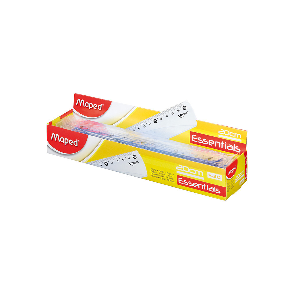 Лінійка Maped пластикова ESSENTIALS, 20см, прозора (MP.146112) - зображення 2