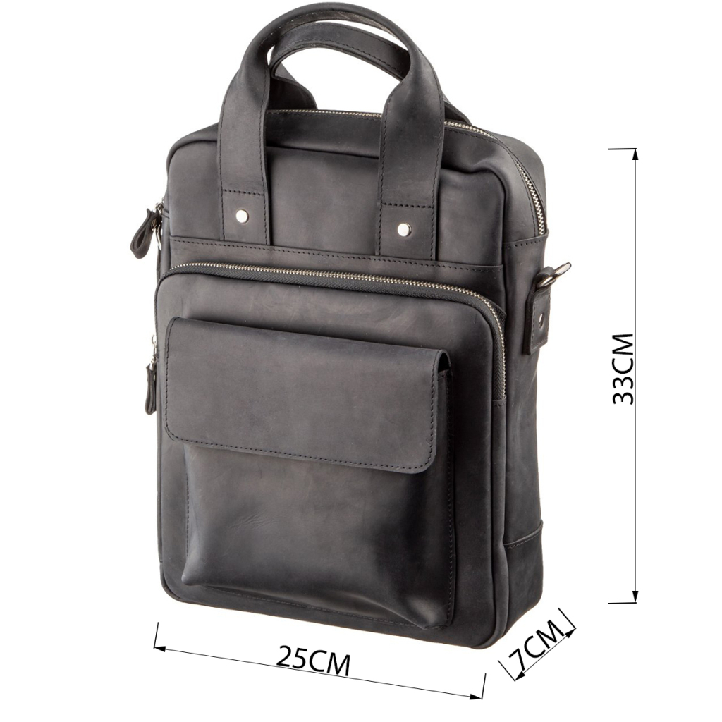 Сумка Shvigel Під А4 матова Чорна (11169) - зображення 3