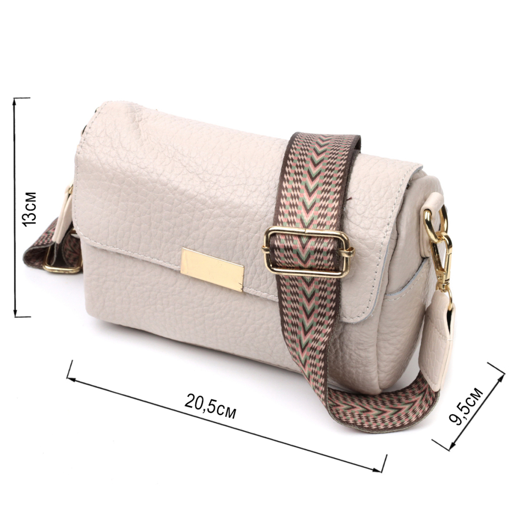 Сумка Vintage Шкіряна жіноча Біла (22404) - зображення 3