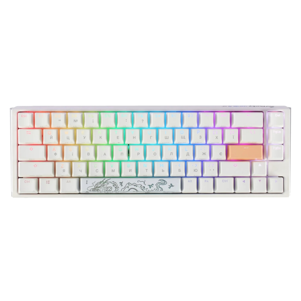 Клавіатура Ducky One 3 SF Cherry MX Red RGB UA USB White (DKON2167ST-RUAPXPWWWSC1) - зображення 1