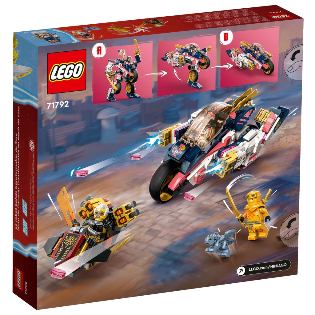 Конструктор LEGO Ninjago Перегоновий робобайк-трансформер Сори 384 деталей (71792) - зображення 8