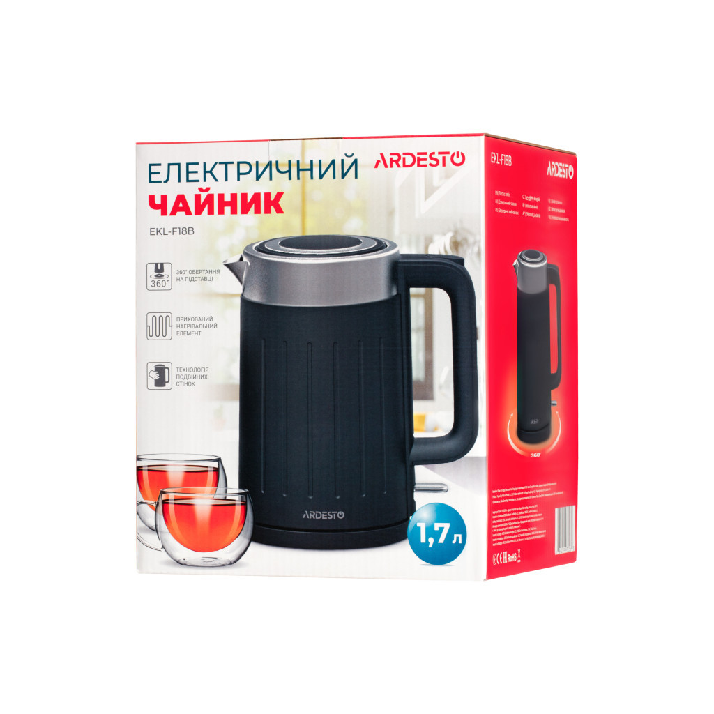 Електрочайник Ardesto EKL-F18B - зображення 8