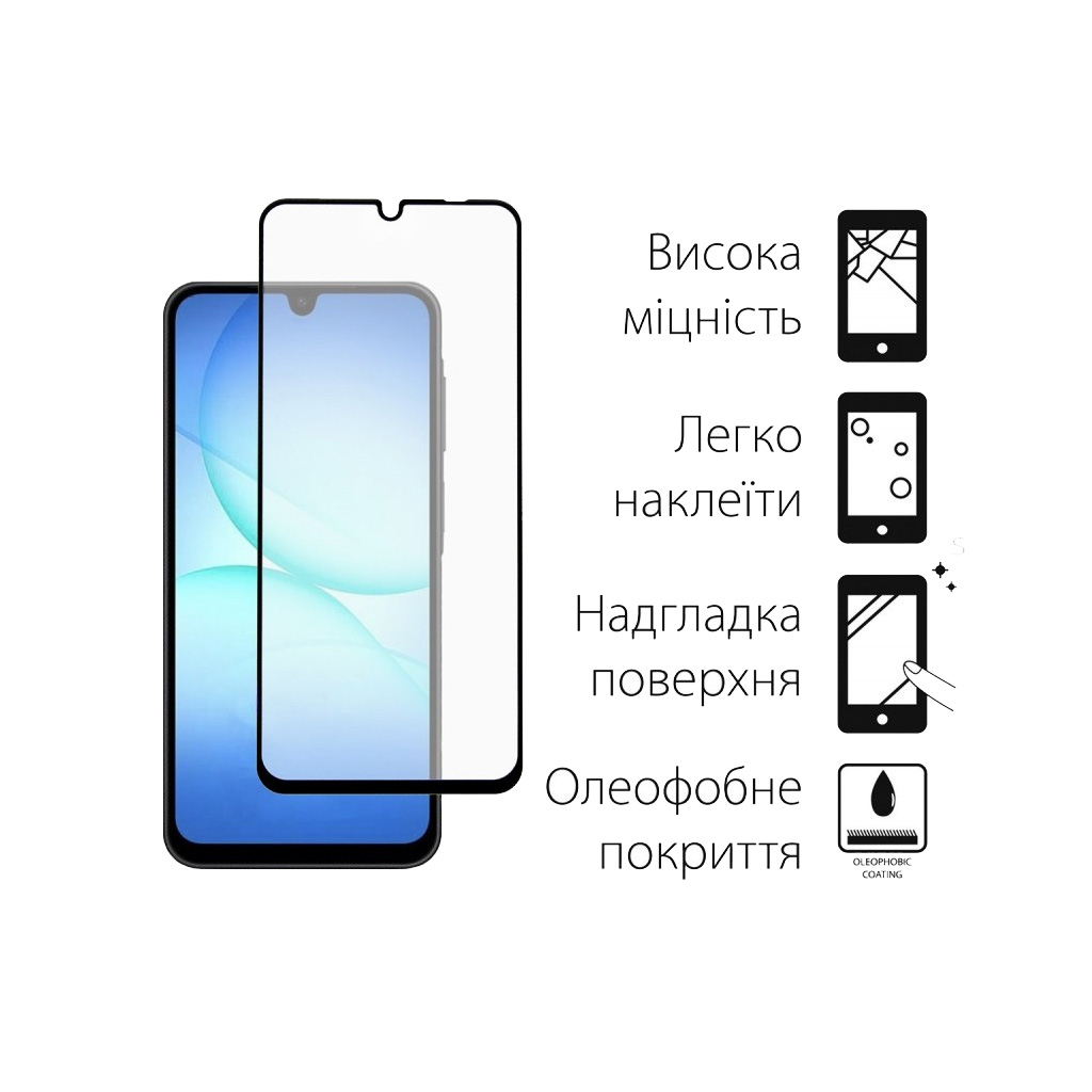 Скло захисне Dengos Samsung Galaxy A17 Black 2 pcs (DG-TG2P-82) - зображення 2
