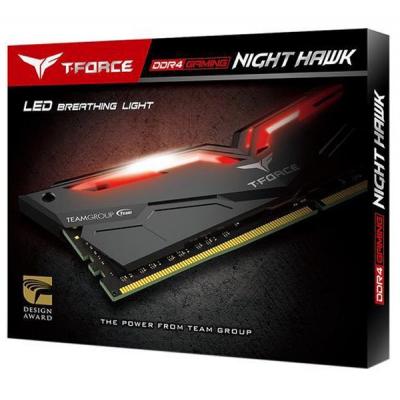Модуль пам'яті для комп'ютера DDR4 16GB (2x8GB) 3200 MHz T-Force Night Hawk Blue LED Team (THBD416G3200HC16CDC01) - зображення 5