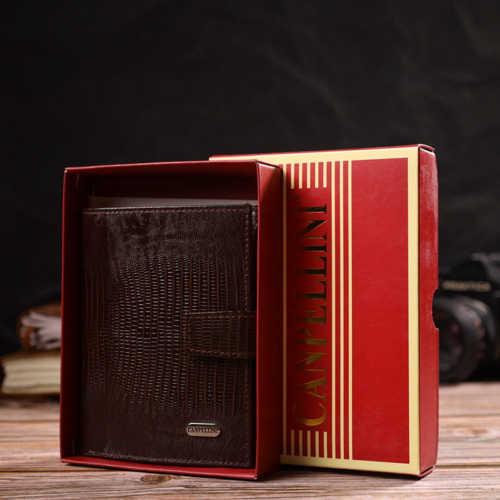 Портмоне Canpellini З натуральної шкіри Коричневе (21734) - зображення 11