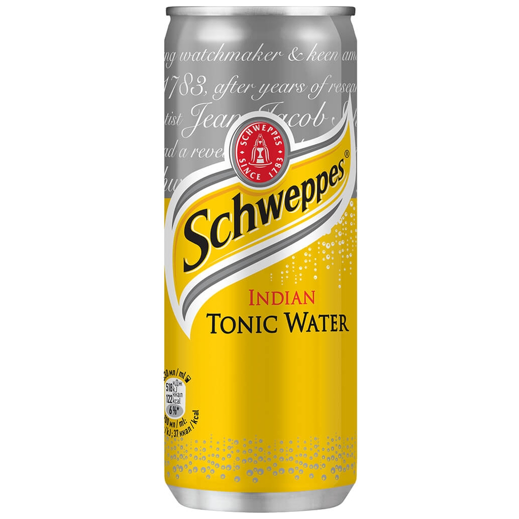 Напій Schweppes Indian Tonic Безалкогольний сильногазований 330 мл (5449000046390) - зображення 1